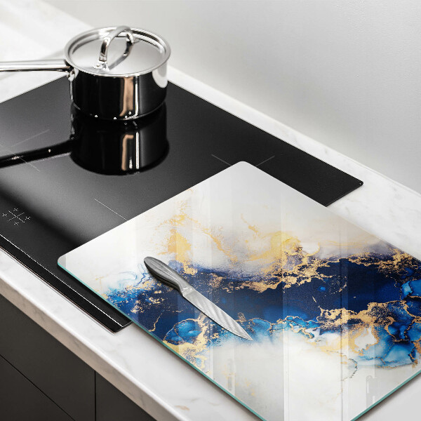 Tagliere in vetro Astrazione con il blu