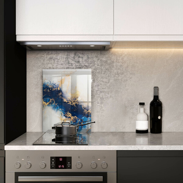 Tagliere in vetro Astrazione con il blu