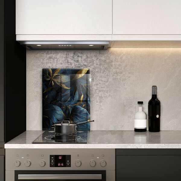 Tagliere in vetro Foglie decorative con oro