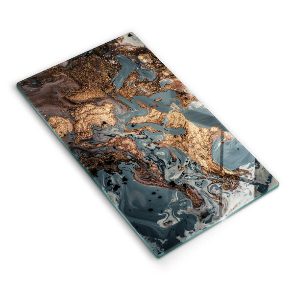 Tagliere in vetro Roccia decorativa con oro