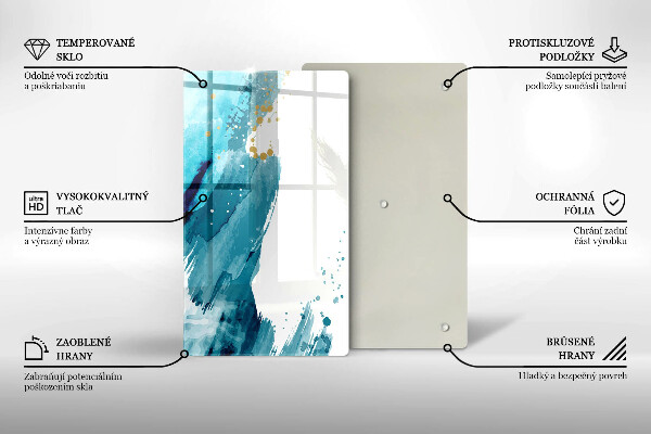 Tagliere in vetro Macchie blu