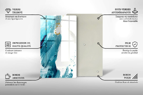 Tagliere in vetro Macchie blu