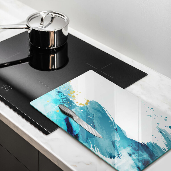 Tagliere in vetro Macchie blu