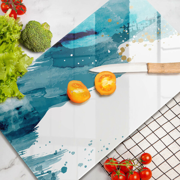 Tagliere in vetro Macchie blu