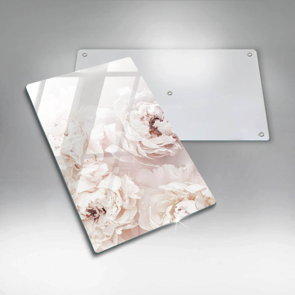 Tagliere in vetro Peonie pastello