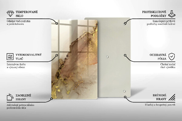 Tagliere in vetro Astrazione dell'oro