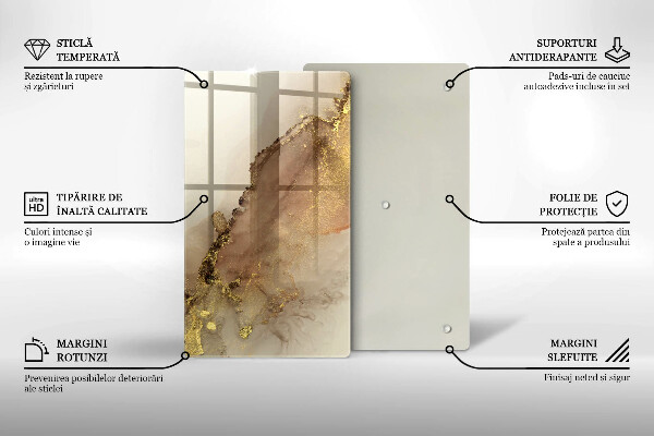 Tagliere in vetro Astrazione dell'oro