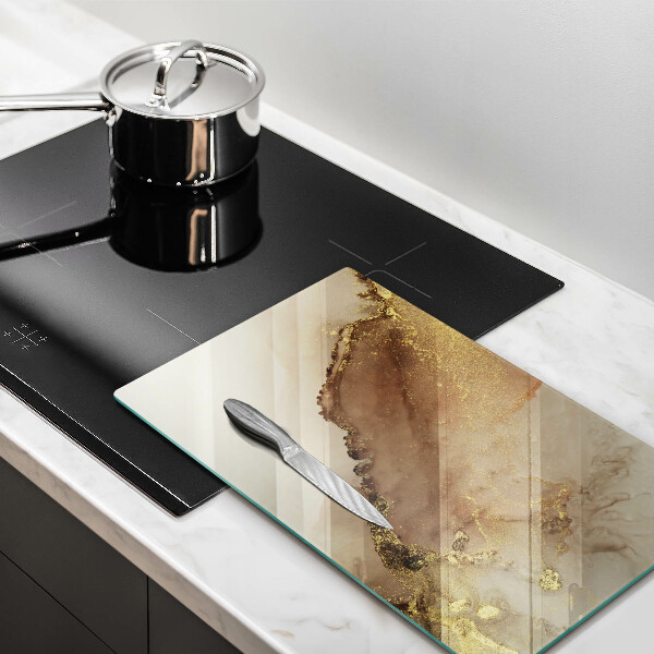 Tagliere in vetro Astrazione dell'oro