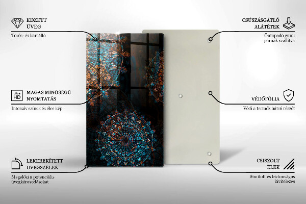 Tagliere in vetro Ruote vintage boho