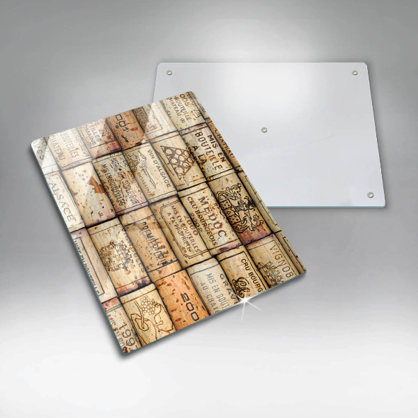 Tagliere in vetro Vecchi tappi per vino