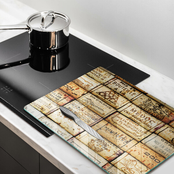 Tagliere in vetro Vecchi tappi per vino