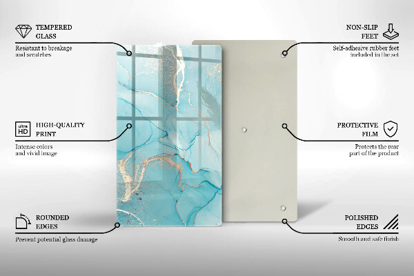 Tagliere in vetro Astrazione di pietra