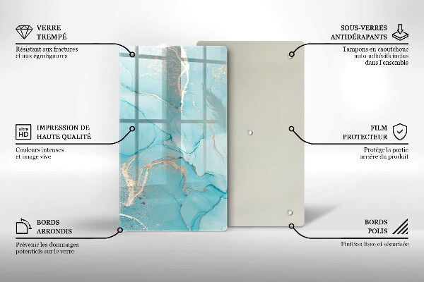 Tagliere in vetro Astrazione di pietra