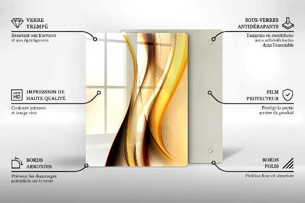 Tagliere in vetro Astrazione di pietra