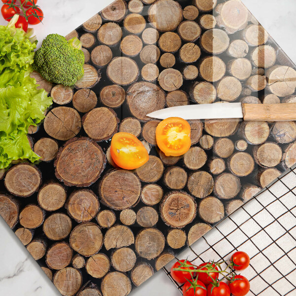 Tagliere in vetro Tronchi d'albero