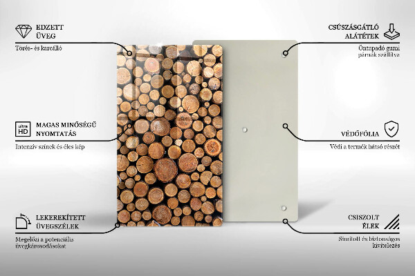 Tagliere in vetro Tronchi d'albero