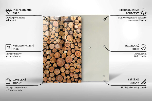 Tagliere in vetro Tronchi d'albero
