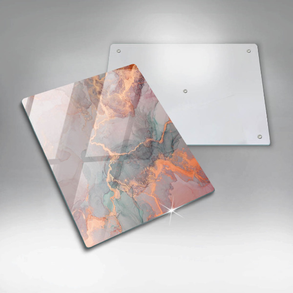 Tagliere in vetro Marmo con oro