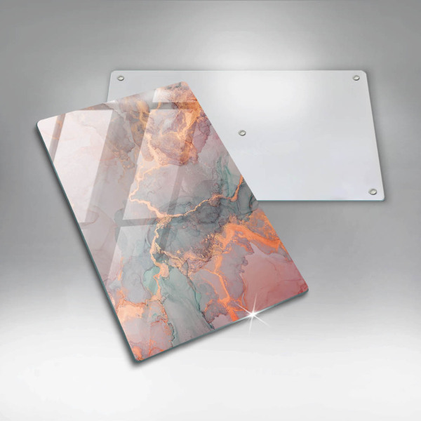 Tagliere in vetro Marmo con oro