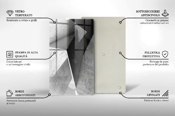 Tagliere in vetro Astrazione concreta