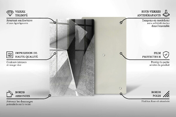 Tagliere in vetro Astrazione concreta