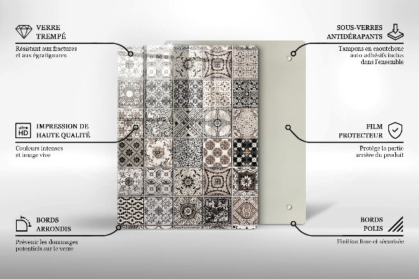 Tagliere in vetro Astrazione concreta