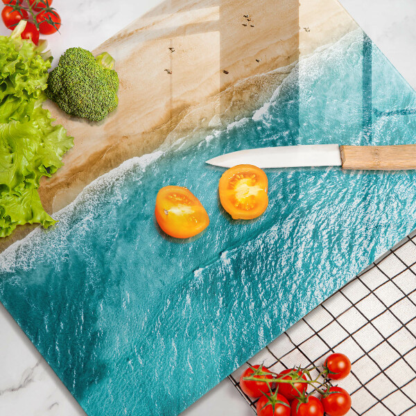 Tagliere in vetro Riva della spiaggia e mare