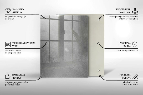 Tagliere in vetro Pianta di muschio naturale