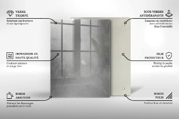 Tagliere in vetro Pianta di muschio naturale
