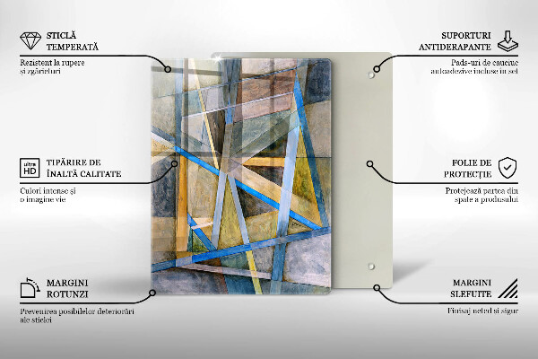 Tagliere in vetro Linee di fumo astratte