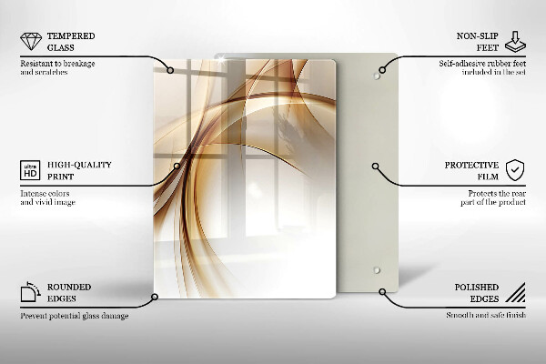 Tagliere in vetro Fiori rosa primaverili