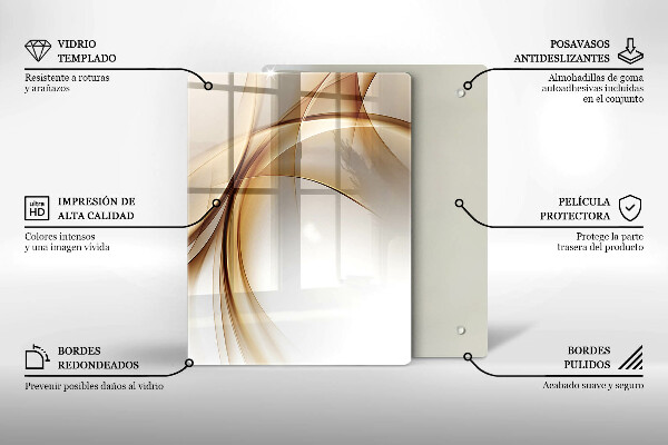 Tagliere in vetro Fiori rosa primaverili