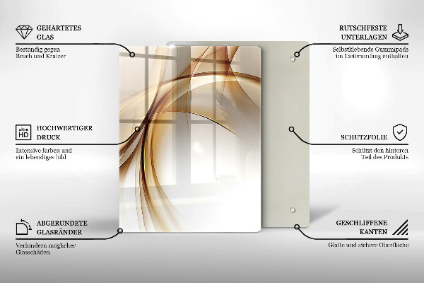 Tagliere in vetro Fiori rosa primaverili