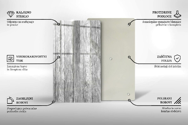 Tagliere in vetro Vecchie tavole di legno