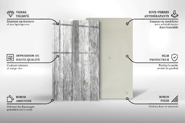 Tagliere in vetro Vecchie tavole di legno