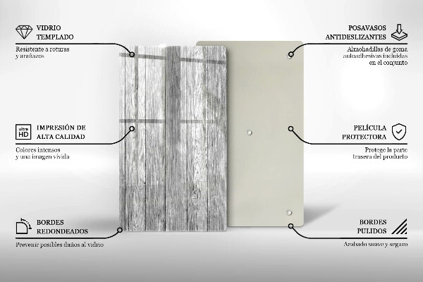 Tagliere in vetro Vecchie tavole di legno
