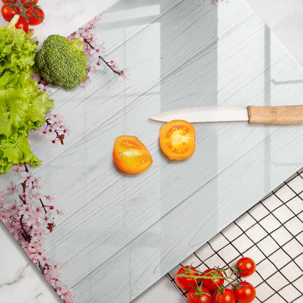 Tagliere in vetro Fiori sulle tavole