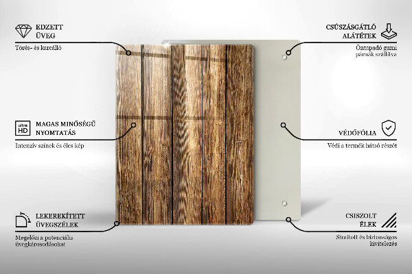 Tagliere in vetro Fiori sulle tavole