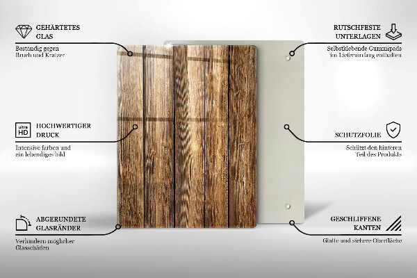 Tagliere in vetro Fiori sulle tavole