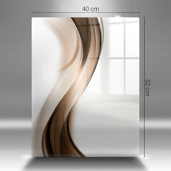 Tagliere in vetro Linee marroni astratte