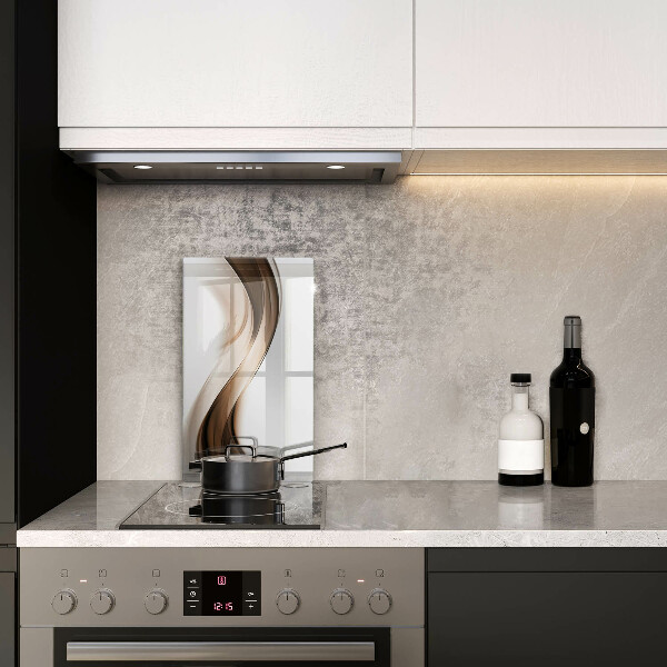 Tagliere in vetro Linee marroni astratte