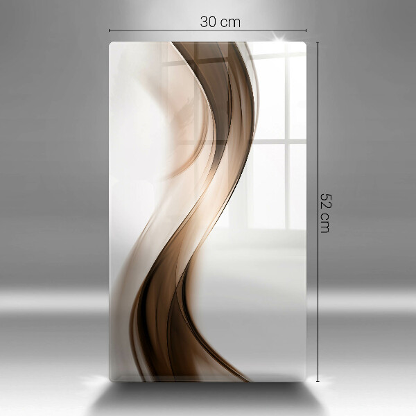 Tagliere in vetro Linee marroni astratte