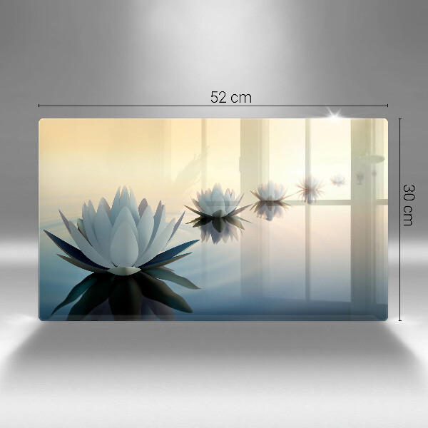 Tagliere in vetro temperato Fiori di giglio sull'acqua