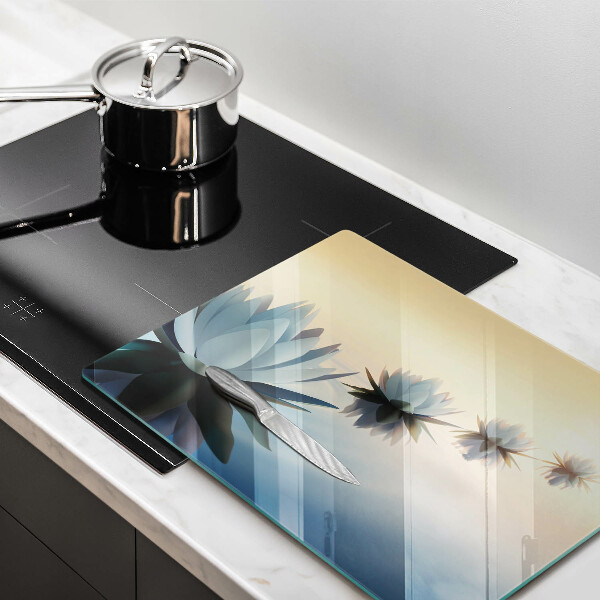 Tagliere in vetro temperato Fiori di giglio sull'acqua