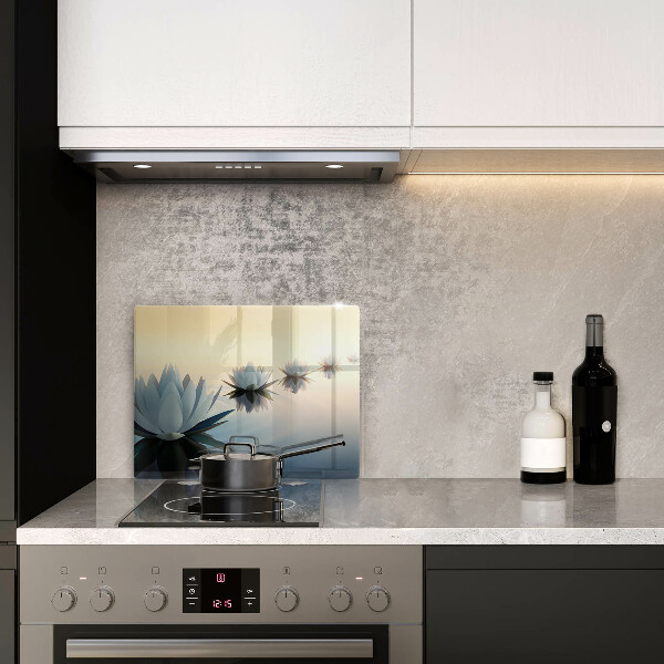 Tagliere in vetro temperato Fiori di giglio sull'acqua