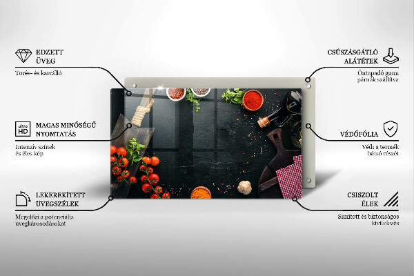 Tagliere in vetro Pomodorini