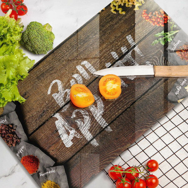 Tagliere in vetro temperato Tabelloni per le iscrizioni di Bon Appetit