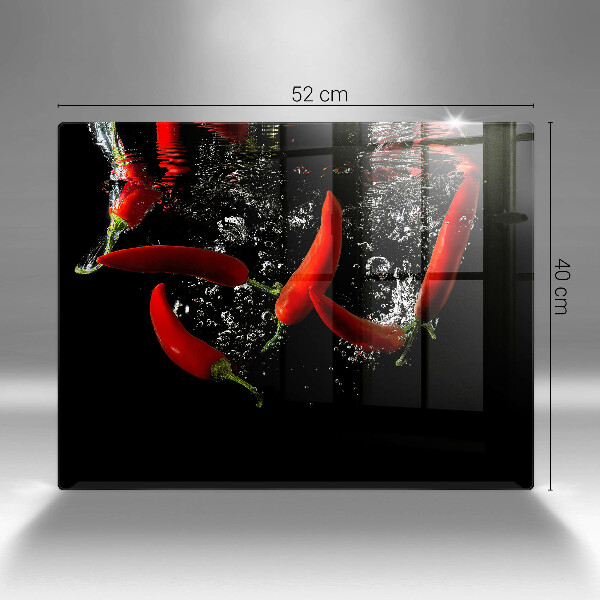 Tagliere in vetro temperato Peperoncini in acqua