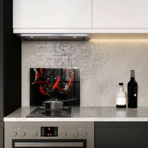 Tagliere in vetro temperato Peperoncini in acqua