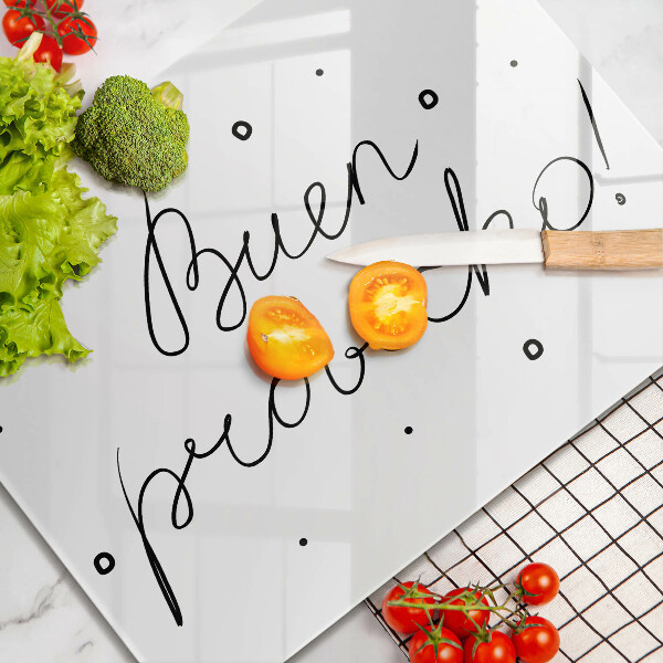 Tagliere in vetro Buen provecho!